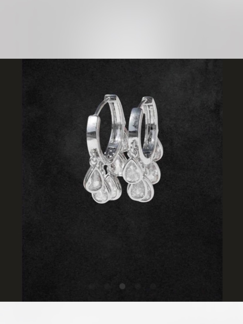 Child of Wild Silver Teardrop Dangle Hoop Earrings